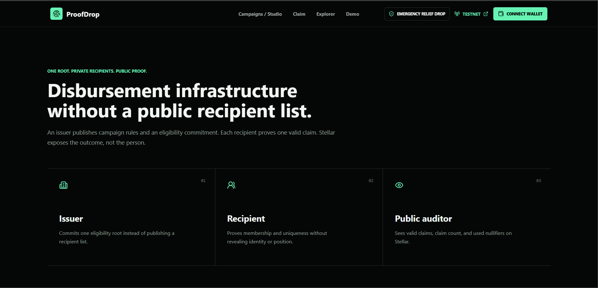 ProofDrop application screenshot